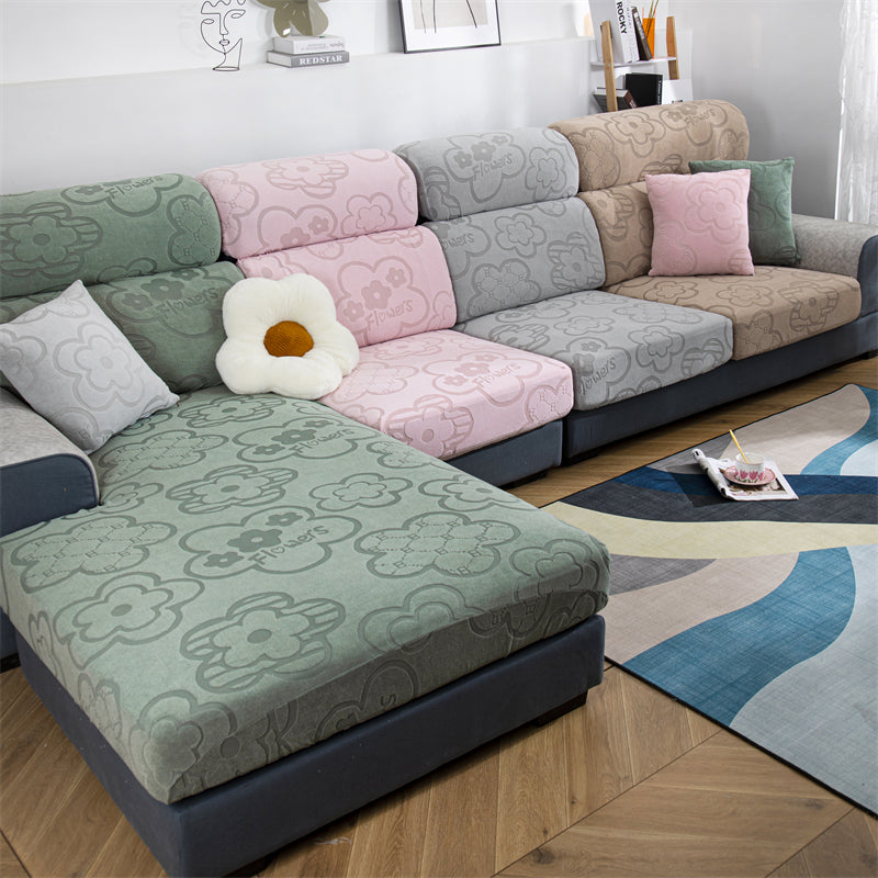 Slipcover Sofa Cover Sunflower Seat Covers Elastic Dustproof Couch Cushion Cover