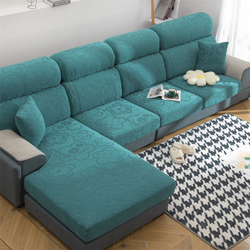 Slipcover Sofa Cover Protector All Season Dustproof and Elastic Sunflower Couch Cushion Cover