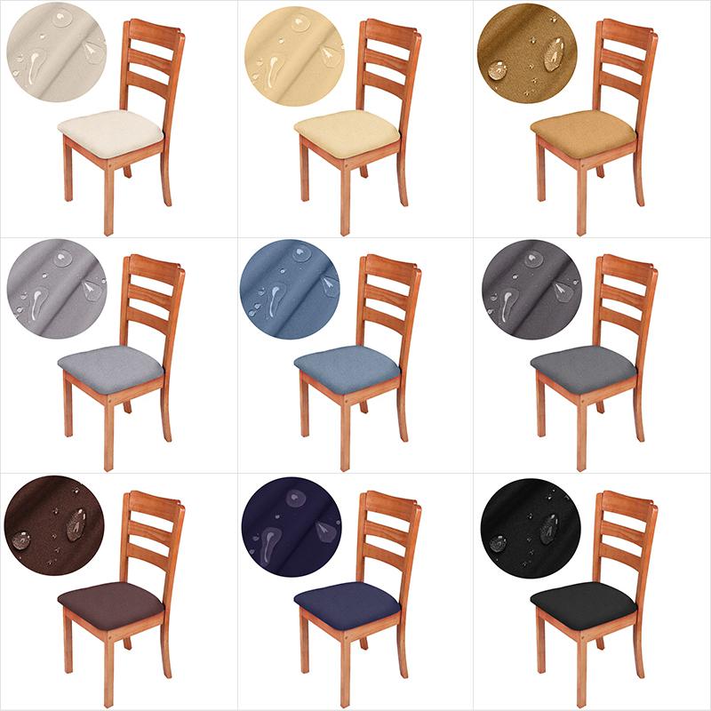 Waterproof Dining Room Chair Cover Spandex Elastic Removable Seat Covers
