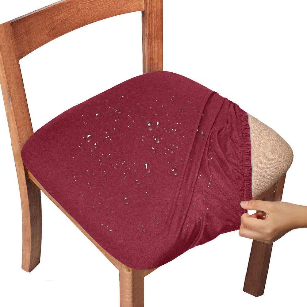 Waterproof Dining Room Chair Cover Spandex Elastic Removable Seat Covers