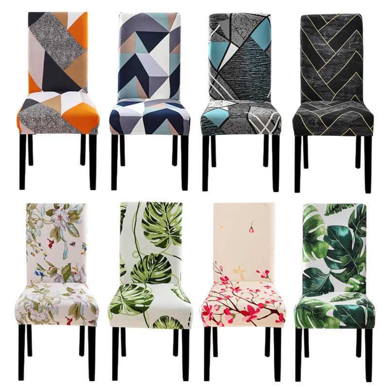Geometry Chair Cover Elastic Chair Covers Spandex Stretch Anti-dirty Removable Dining Office Chair Case