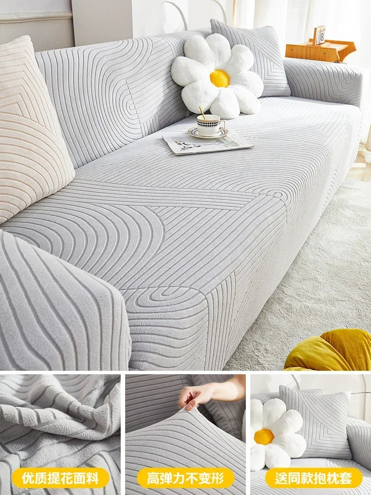 Cozy Stretchy Slipcover Elastic Sectional Sofa Covers Cushion Protector