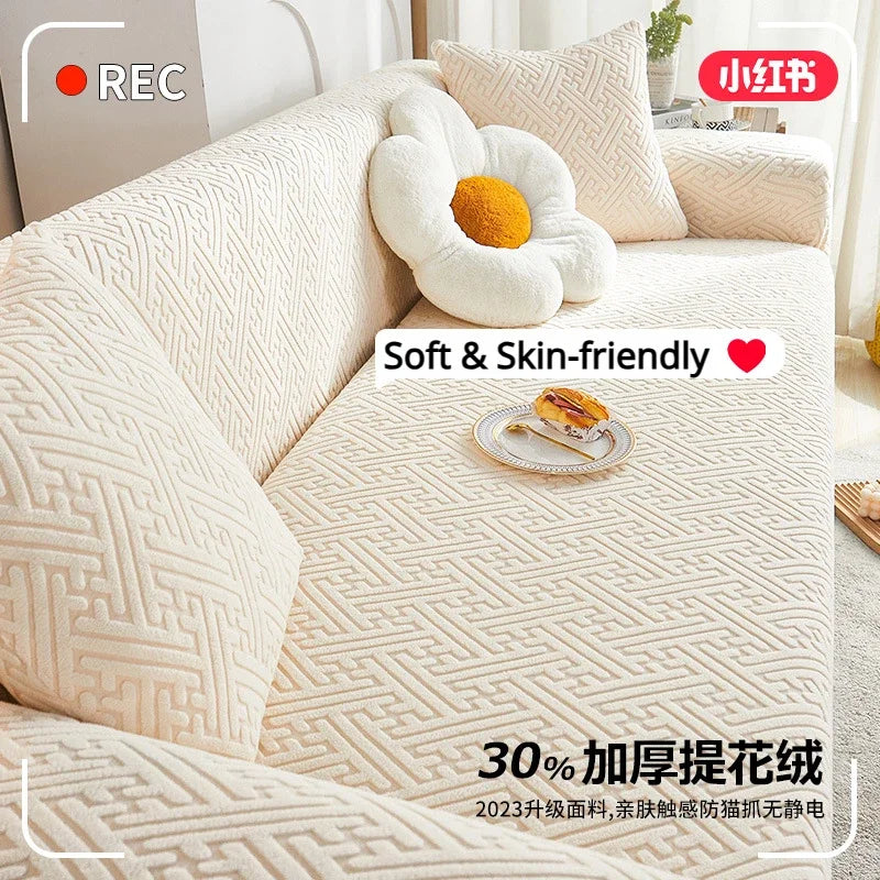 Elastic Soft Sofa Cover Durable Anti-scratch Cushion Couch Cover