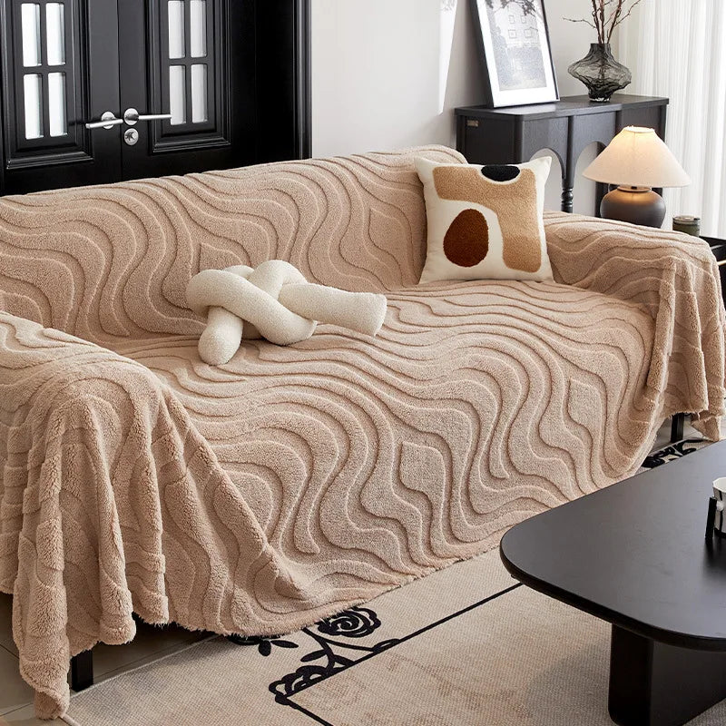 Plush Sofa Couch Cover Soft Sectional Recliner Covers Slipcover