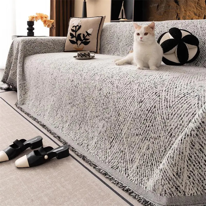 Durable Soft Chenille Sofa Slipcover Dogs Pets Anti-scratch Sofa Chair Cover