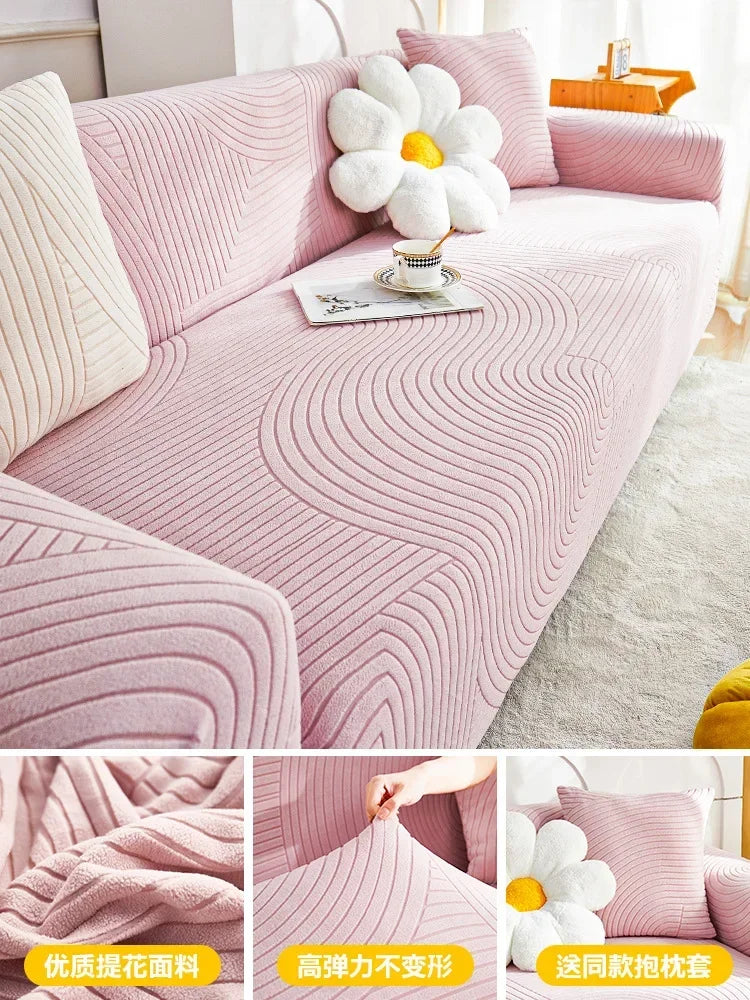 Cozy Stretchy Slipcover Elastic Sectional Sofa Covers Cushion Protector