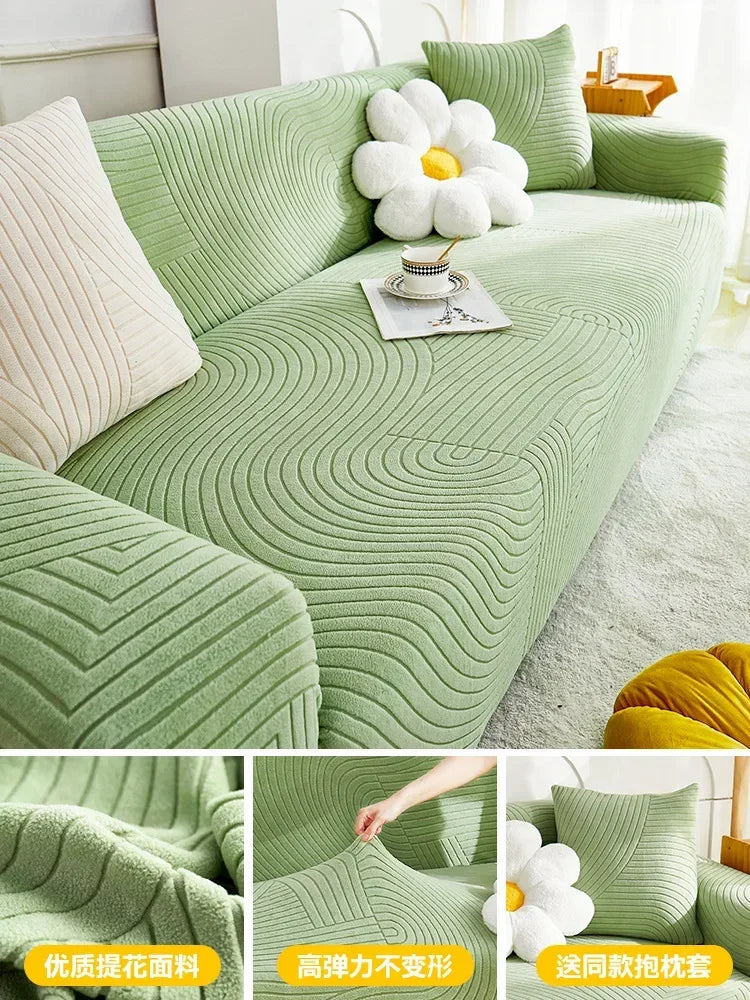 Cozy Stretchy Slipcover Elastic Sectional Sofa Covers Cushion Protector