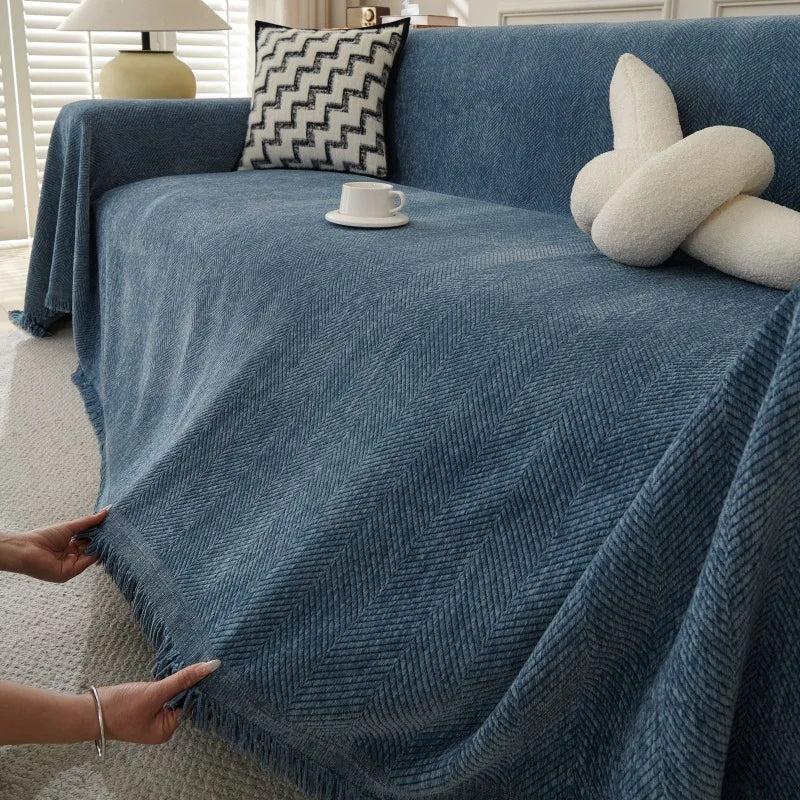 Chenille Couch Sofa Covers Anti-scratch Chair Cushion Cover Blanket Furniture Protector