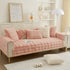 Soft Thick Faux Fur Sofa Cover Stripe Fluffy Fuzzy Non-Slip Washable Couch Covers