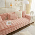 Soft Thick Faux Fur Sofa Cover Stripe Fluffy Fuzzy Non-Slip Washable Couch Covers