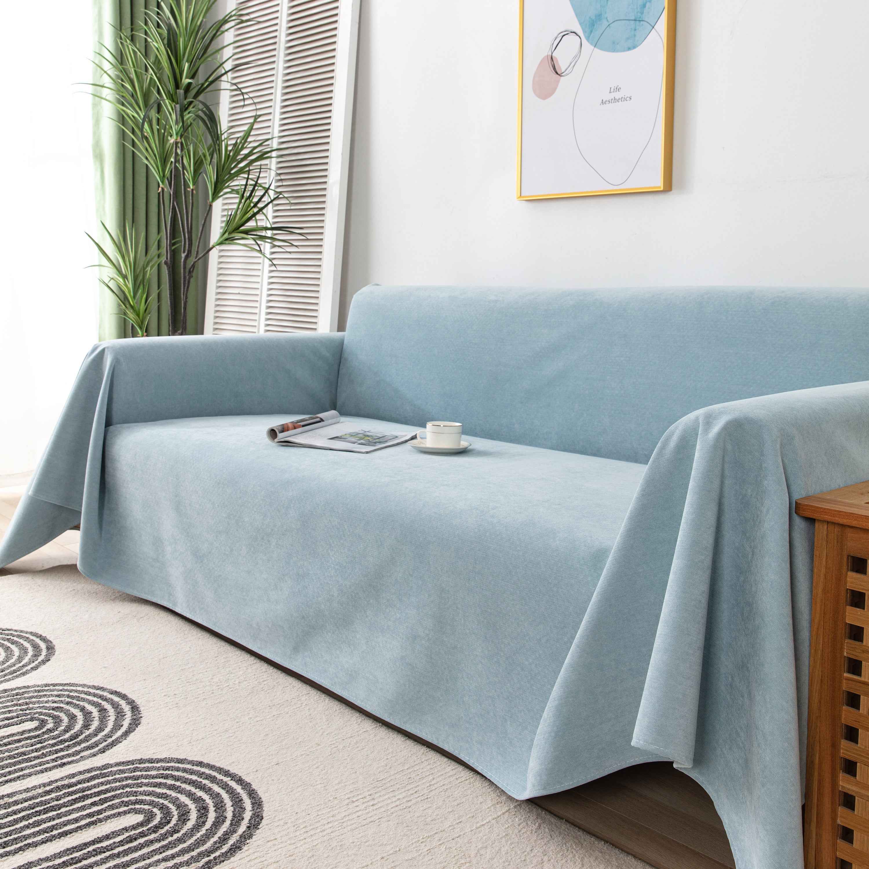 Waterproof Scratch-Resistant Furniture Covers for Pets, Non-Slip Couch Cover Throw