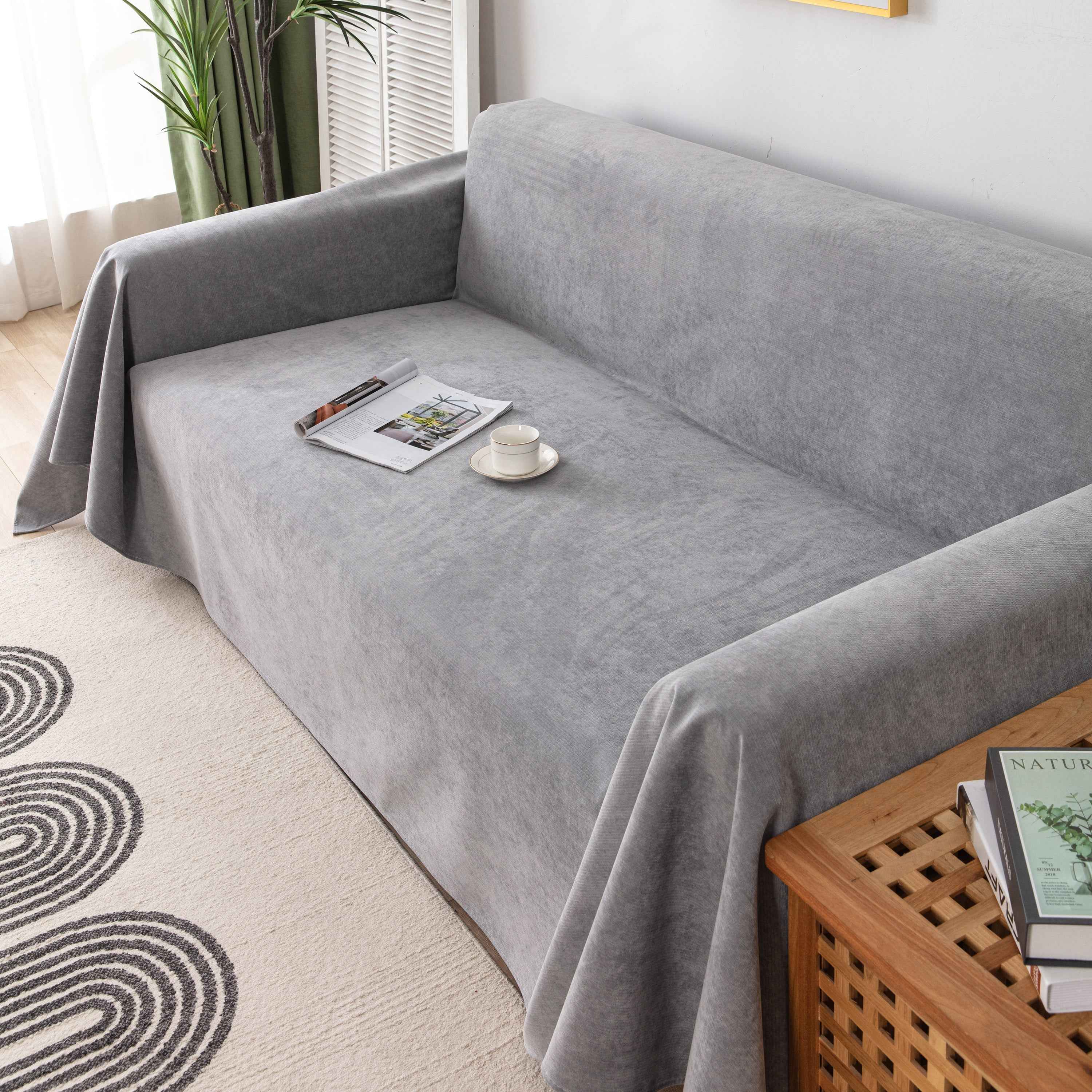 Waterproof Scratch-Resistant Furniture Covers for Pets, Non-Slip Couch Cover Throw