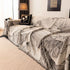 Modern Chenille Sofa Throw Cover, Oversized Floral Abstract Botanical Couch Protector