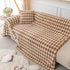 Luxury Plush Universal Couch Cover Blanket, Washable Couch Protector Houndstooth Sofa Covers