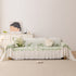 Botanical Sofa Cover with Chiffon Skirt, Floral Couch Throw Blanket for All-Season