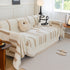 Soft Cozy Chenille Throw Cover for Couch with Tassel Accents, Dustproof Soft Throws for Sofa