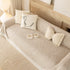 Sofa Cover Throw with Lace Trim & Pom-Pom Fringe, Decorative Couch Cover Blanket