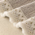 Sofa Cover Throw with Lace Trim & Pom-Pom Fringe, Decorative Couch Cover Blanket
