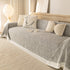 Sofa Cover Throw with Lace Trim & Pom-Pom Fringe, Decorative Couch Cover Blanket