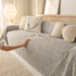 Sofa Cover Throw with Lace Trim & Pom-Pom Fringe, Decorative Couch Cover Blanket
