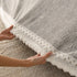 Sofa Cover Throw with Lace Trim & Pom-Pom Fringe, Decorative Couch Cover Blanket