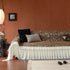 French Country Floral Sofa Cover with Chiffon Ruffle Skirt, Vintage Sofa Throw Cover