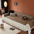 French Country Floral Sofa Cover with Chiffon Ruffle Skirt, Vintage Sofa Throw Cover