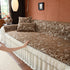 French Country Floral Sofa Cover with Chiffon Ruffle Skirt, Vintage Sofa Throw Cover