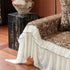 French Country Floral Sofa Cover with Chiffon Ruffle Skirt, Vintage Sofa Throw Cover