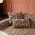 French Country Floral Sofa Cover with Chiffon Ruffle Skirt, Vintage Sofa Throw Cover