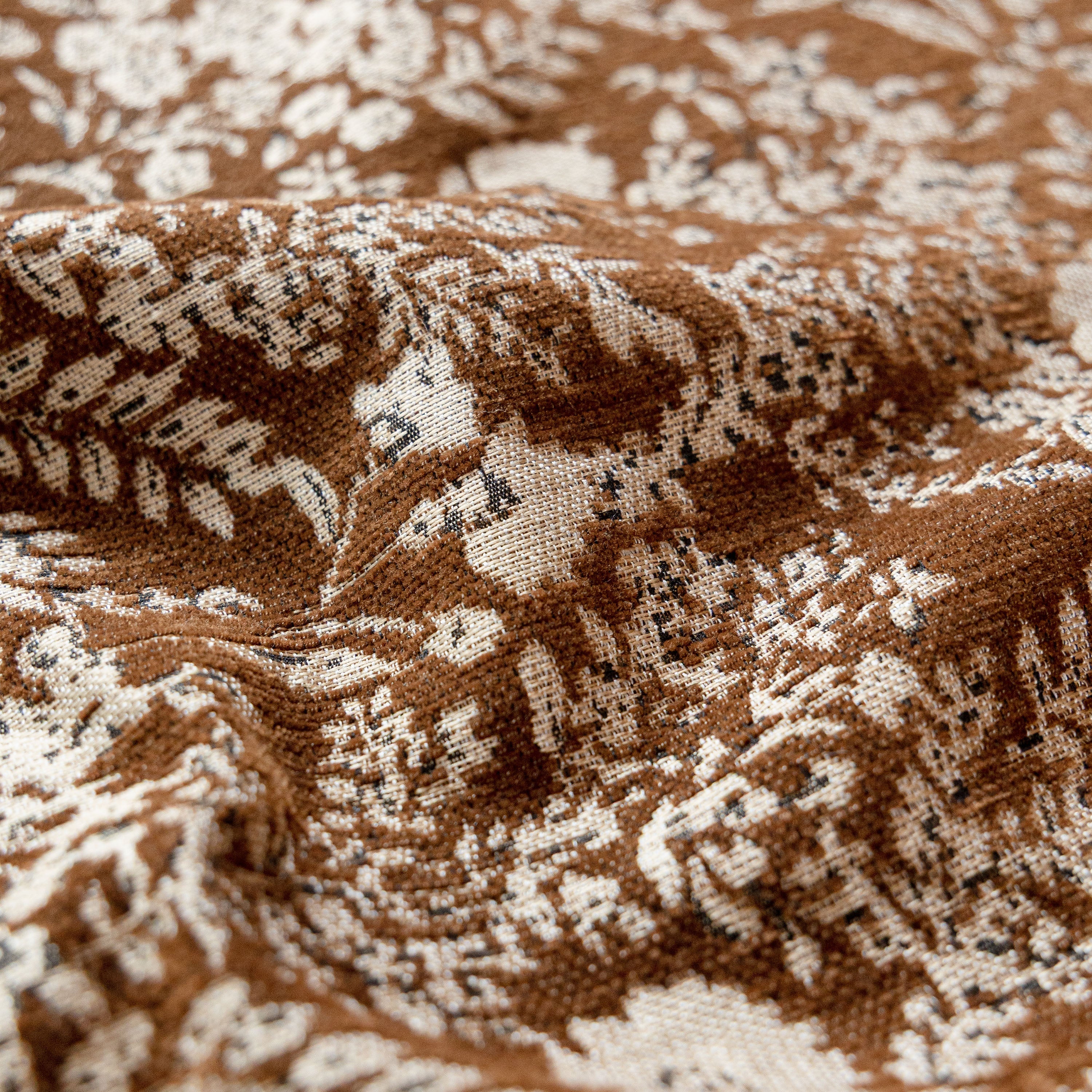 French Country Floral Sofa Cover with Chiffon Ruffle Skirt, Vintage Sofa Throw Cover