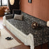 French Country Floral Sofa Cover with Chiffon Ruffle Skirt, Vintage Sofa Throw Cover