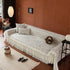 French Country Floral Sofa Cover with Chiffon Ruffle Skirt, Vintage Sofa Throw Cover