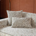 French Country Floral Sofa Cover with Chiffon Ruffle Skirt, Vintage Sofa Throw Cover