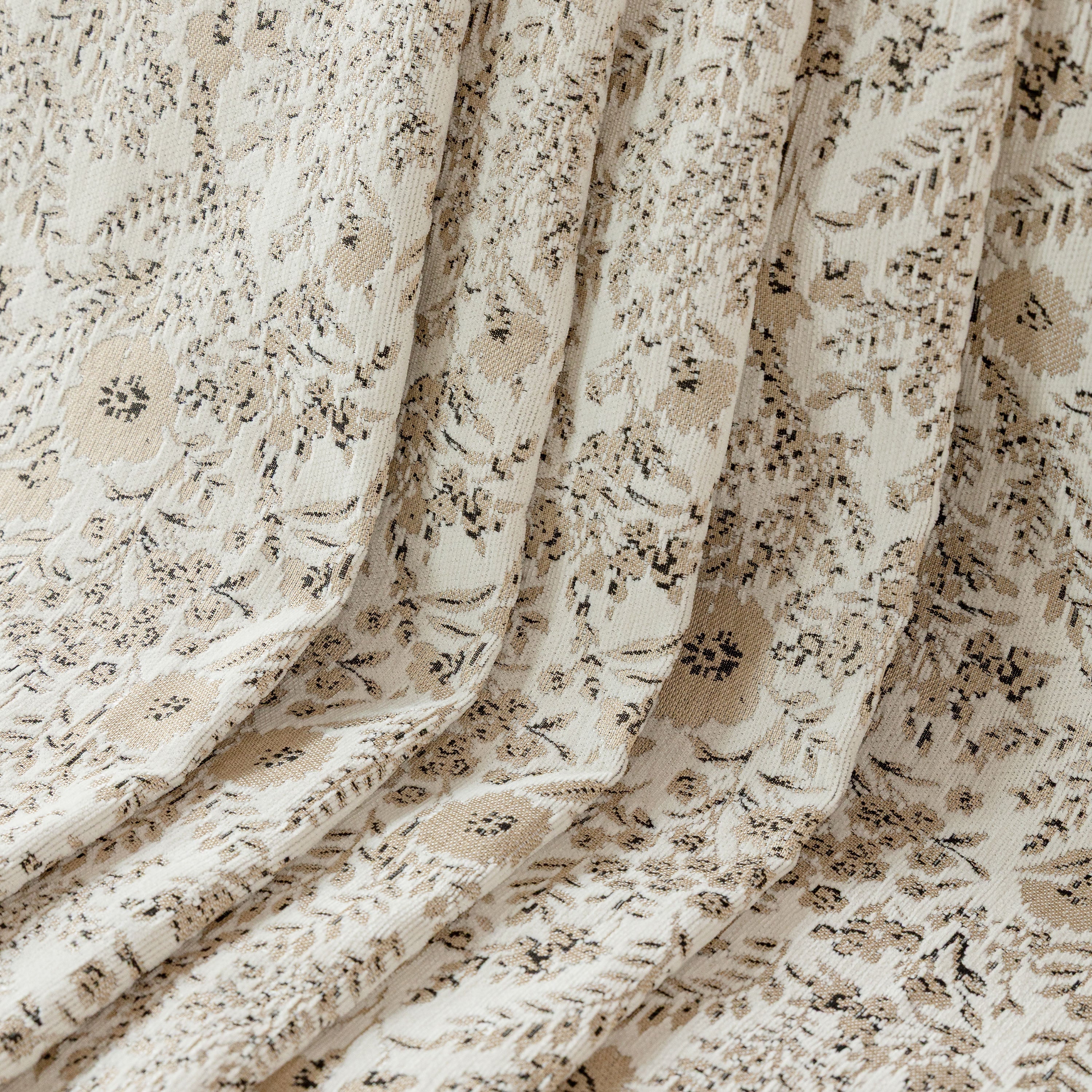 French Country Floral Sofa Cover with Chiffon Ruffle Skirt, Vintage Sofa Throw Cover