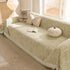 Lace Trim Pom Pom Tassel Edge Slipcover, Durable Furniture Cover for Pets Couch Sofa