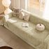 Lace Trim Pom Pom Tassel Edge Slipcover, Durable Furniture Cover for Pets Couch Sofa