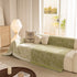 Lace Trim Pom Pom Tassel Edge Slipcover, Durable Furniture Cover for Pets Couch Sofa