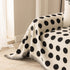 Chenille Polka Dot Sofa Cover Throw, Soft Thick Couch Cover Blanket Furniture Covers