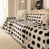 Chenille Polka Dot Sofa Cover Throw, Soft Thick Couch Cover Blanket Furniture Covers