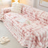 Thick Faux Fur Couch Cover Fluffy Fuzzy Warm Washable Furniture Protector for Kids Pets