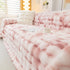 Thick Faux Fur Couch Cover Fluffy Fuzzy Warm Washable Furniture Protector for Kids Pets