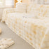 Thick Faux Fur Couch Cover Fluffy Fuzzy Warm Washable Furniture Protector for Kids Pets