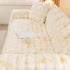 Thick Faux Fur Couch Cover Fluffy Fuzzy Warm Washable Furniture Protector for Kids Pets