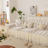 Grid Sofa Cover with Ruffle Skirt – Soft, Decorative, Full-Cover Couch Protector