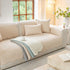 Floral Cotton Quilted Sofa Cover, Non-Slip Couch Protector with Scalloped Edges