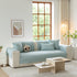 Floral Cotton Quilted Sofa Cover, Non-Slip Couch Protector with Scalloped Edges