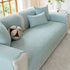 Floral Cotton Quilted Sofa Cover, Non-Slip Couch Protector with Scalloped Edges