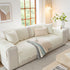Floral Cotton Quilted Sofa Cover, Non-Slip Couch Protector with Scalloped Edges