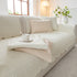 Floral Cotton Quilted Sofa Cover, Non-Slip Couch Protector with Scalloped Edges